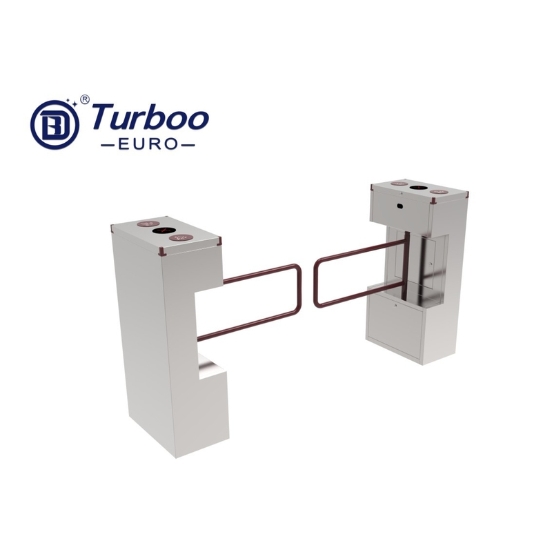 SUS304 एयरपोर्ट कमर ऊंचाई टर्नस्टाइल 24V इन्फ्रारेड एंटी क्लैंप